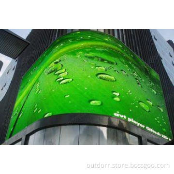 wide viewing angle IP65 curved led display with steel cabin